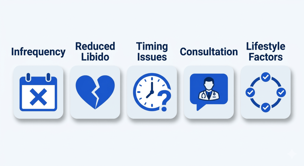 5 warning signs of erectile dysfunction illustrated infographic