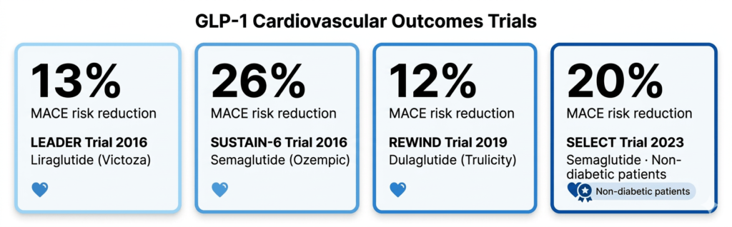 Average weight loss percentage by GLP-1 medication: clinical trial results