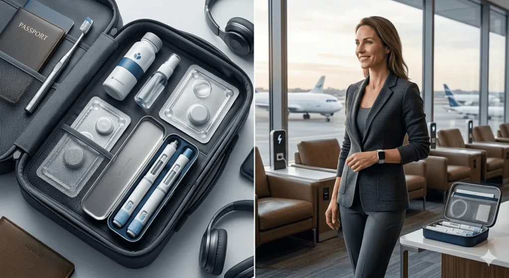 Travel-friendly semaglutide tablets and injection pen for GLP-1 therapy